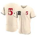 Men's No.5 Mike Napoli Texas Rangers Cream Authentic 2023 City Connect Jersey