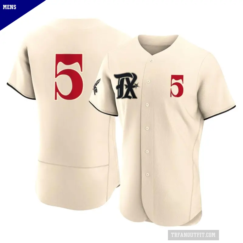 Men's No.5 Mike Napoli Texas Rangers Cream Authentic 2023 City Connect Jersey